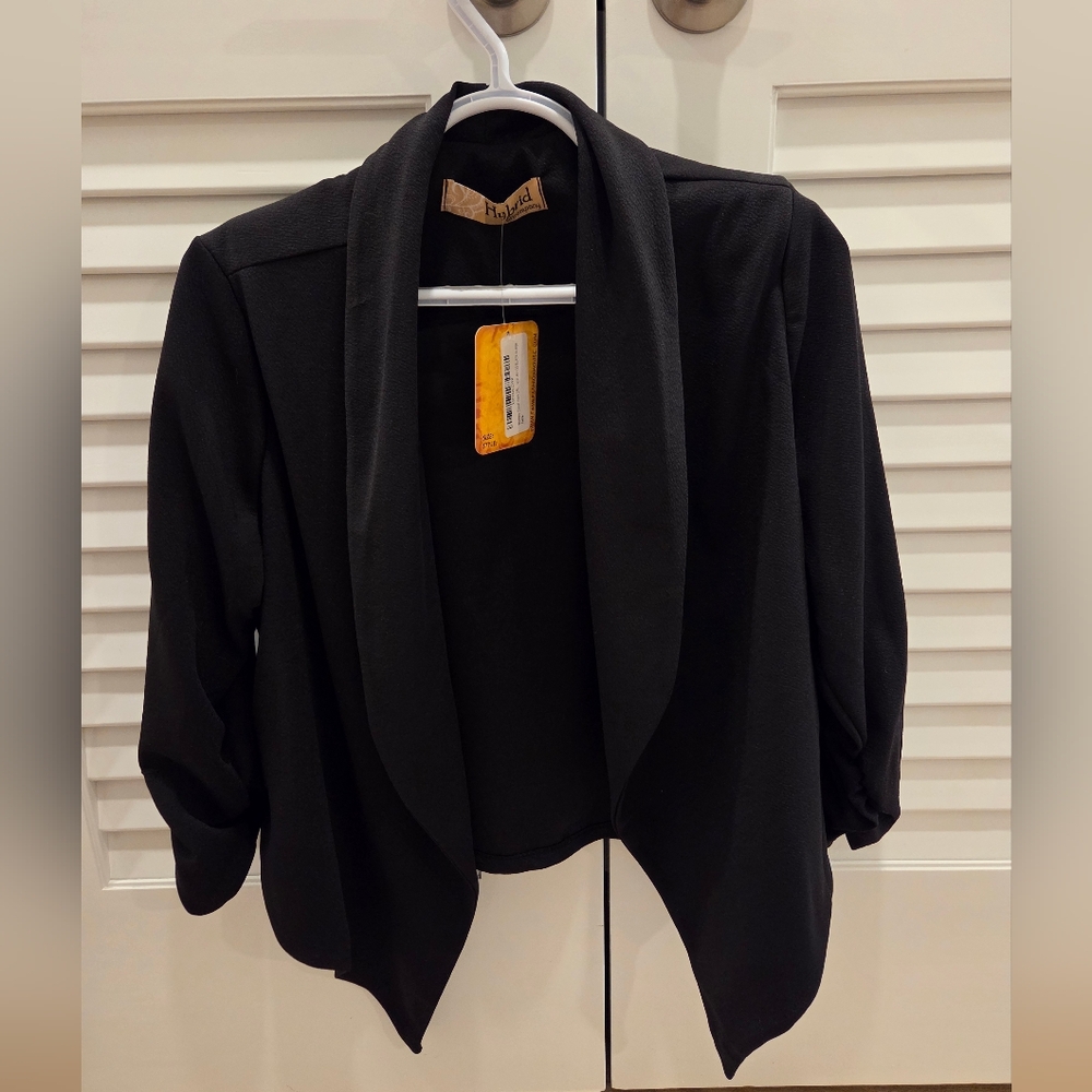 Black Women's Cropped Blazer